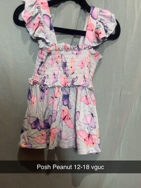Posh Peanut Pink Purple Butterfly Tank Top